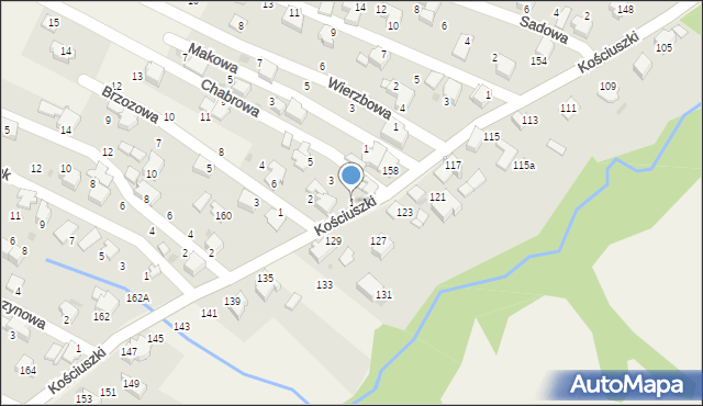 Pietrzykowice, Chabrowa, 1, mapa Pietrzykowice