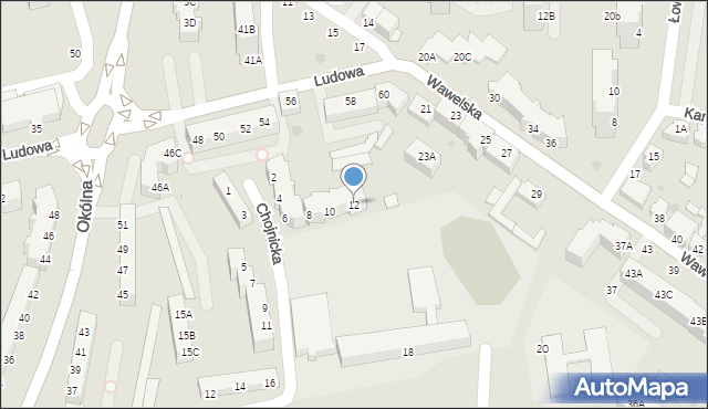 Piła, Chojnicka, 12, mapa Piły