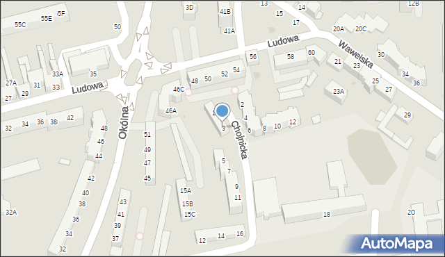 Piła, Chojnicka, 3, mapa Piły