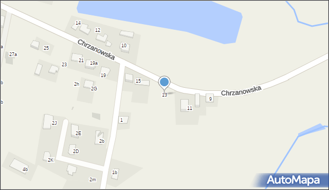 Piła Kościelecka, Chrzanowska, 13, mapa Piła Kościelecka