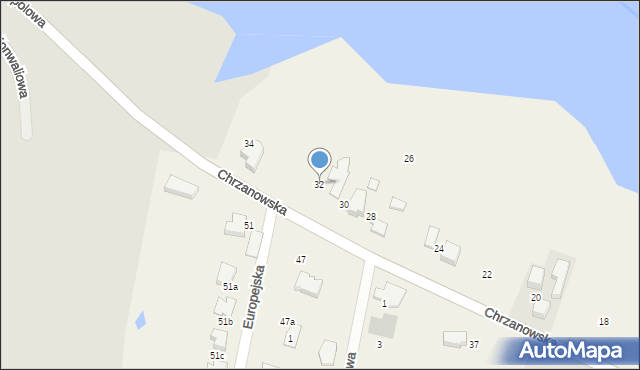 Piła Kościelecka, Chrzanowska, 32, mapa Piła Kościelecka