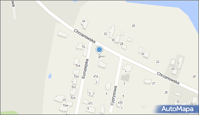 Piła Kościelecka, Chrzanowska, 47, mapa Piła Kościelecka