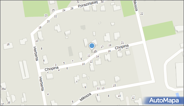 Piotrków Trybunalski, Chopina Fryderyka, 13, mapa Piotrków Trybunalski