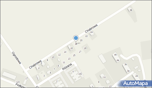 Piotrowice, Chabrowa, 18, mapa Piotrowice