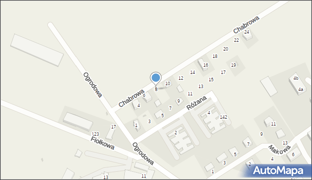 Piotrowice, Chabrowa, 8, mapa Piotrowice