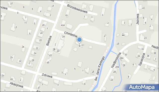 Pisarzowice, Chmielna, 4, mapa Pisarzowice