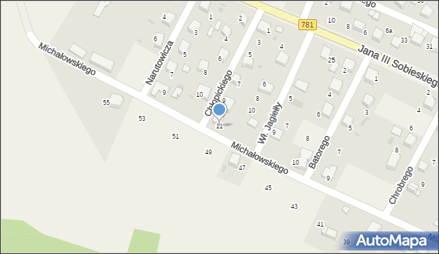 Płaza, Chłopickiego Józefa, gen., 11, mapa Płaza