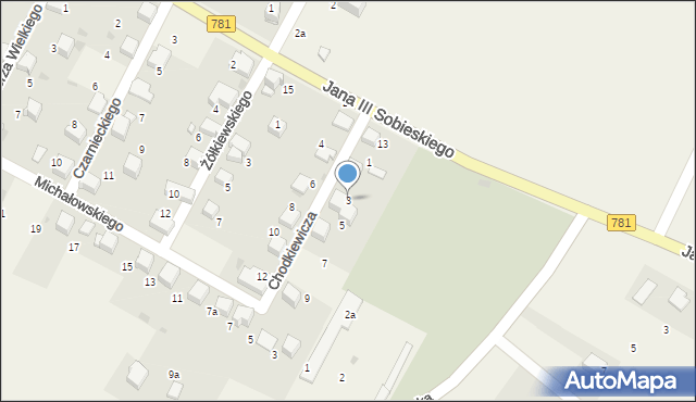 Płaza, Chodkiewicza Jana Karola, hetm., 3, mapa Płaza