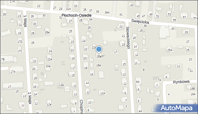 Płochocin, Chopina Fryderyka, 20a, mapa Płochocin