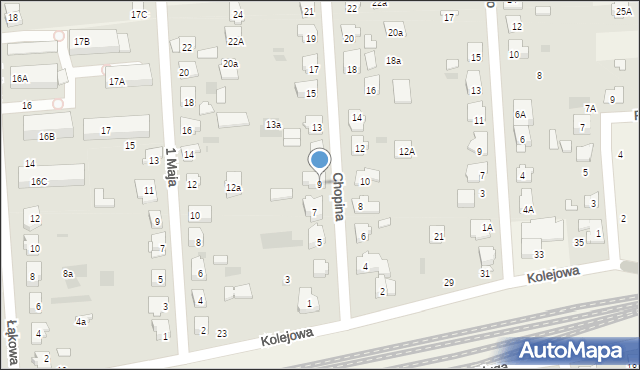 Płochocin, Chopina Fryderyka, 9, mapa Płochocin