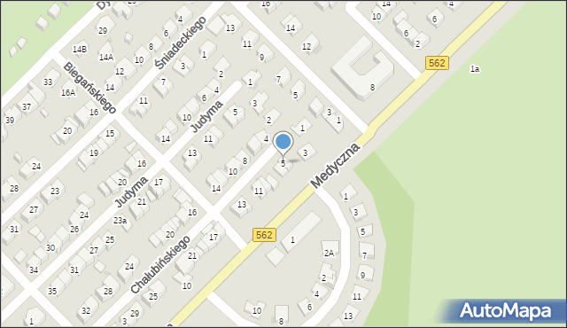 Płock, Chałubińskiego Tytusa, 5, mapa Płock