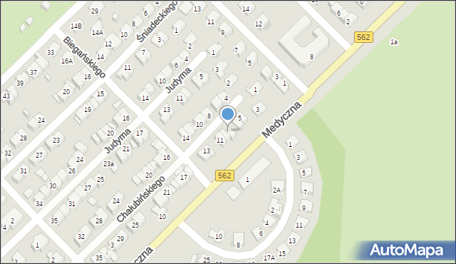 Płock, Chałubińskiego Tytusa, 9a, mapa Płock