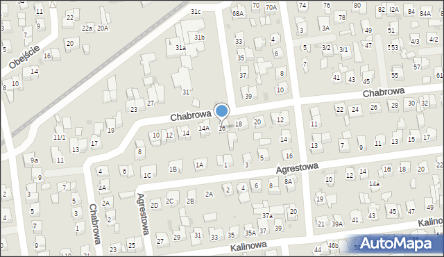 Płock, Chabrowa, 16, mapa Płock