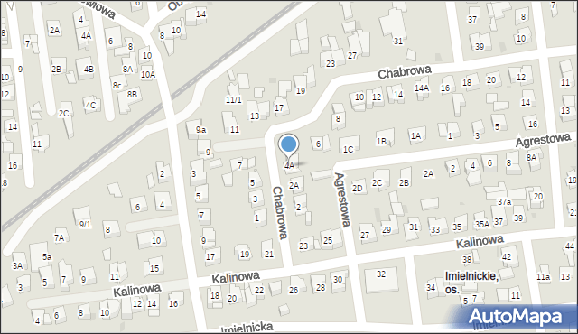 Płock, Chabrowa, 4A, mapa Płock