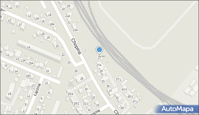 Płock, Chopina Fryderyka, 27, mapa Płock