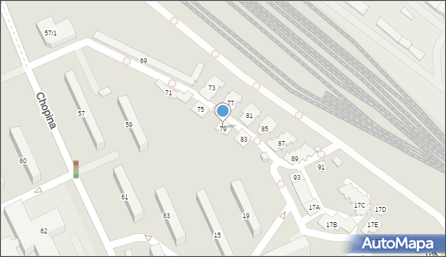 Płock, Chopina Fryderyka, 79, mapa Płock