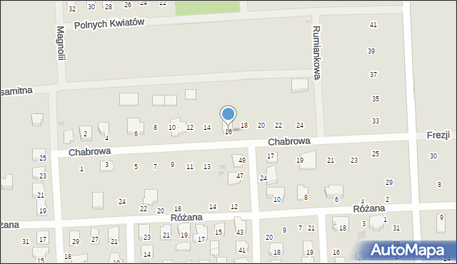 Płońsk, Chabrowa, 16, mapa Płońsk