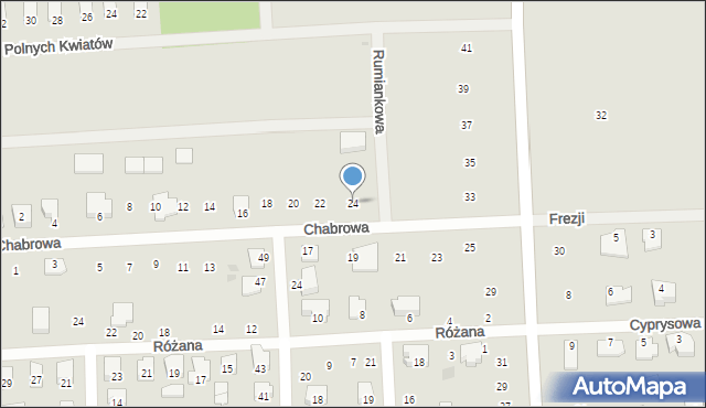 Płońsk, Chabrowa, 24, mapa Płońsk
