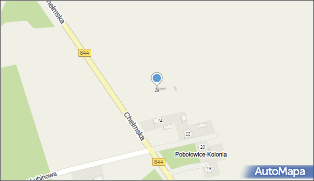 Pobołowice-Kolonia, Chełmska, 28, mapa Pobołowice-Kolonia