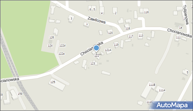 Polkowice, Chocianowska, 121, mapa Polkowice