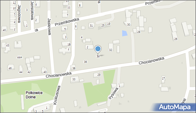 Polkowice, Chocianowska, 34, mapa Polkowice