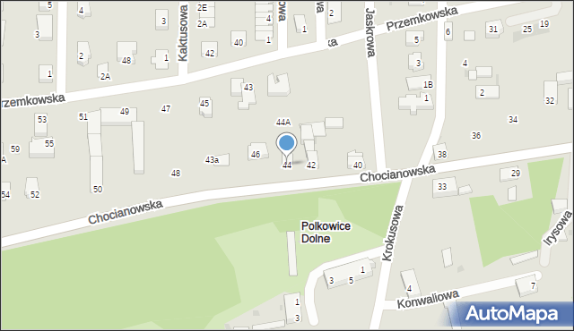 Polkowice, Chocianowska, 44, mapa Polkowice