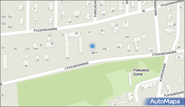 Polkowice, Chocianowska, 48, mapa Polkowice