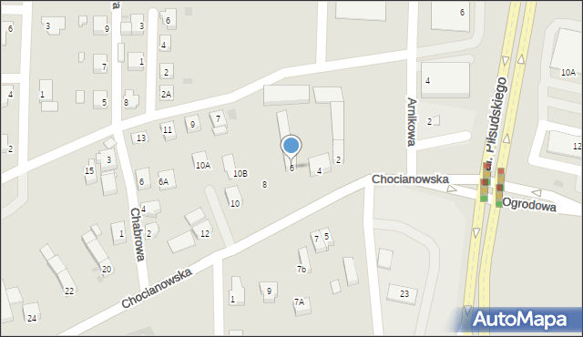 Polkowice, Chocianowska, 6, mapa Polkowice