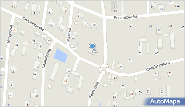Polkowice, Chocianowska, 68A, mapa Polkowice