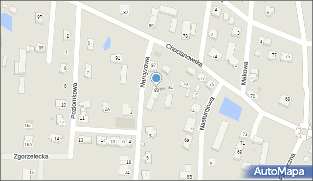 Polkowice, Chocianowska, 83, mapa Polkowice
