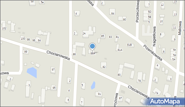 Polkowice, Chocianowska, 84A, mapa Polkowice