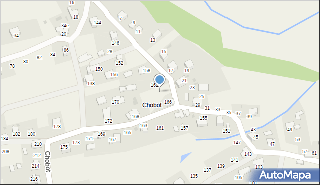 Ponikiew, Chobot, 164, mapa Ponikiew