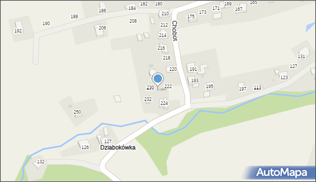 Ponikiew, Chobot, 226, mapa Ponikiew