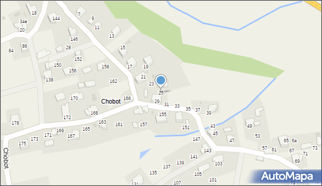 Ponikiew, Chobot, 25, mapa Ponikiew