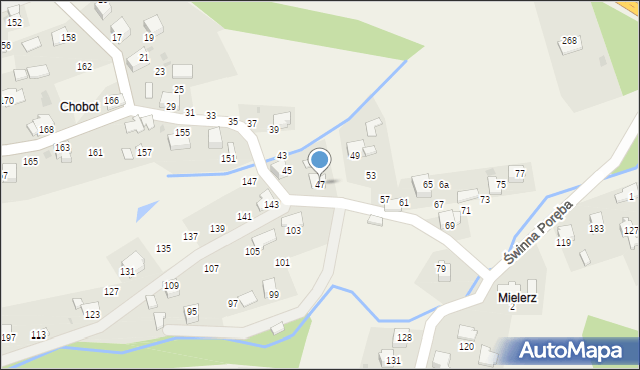 Ponikiew, Chobot, 47, mapa Ponikiew