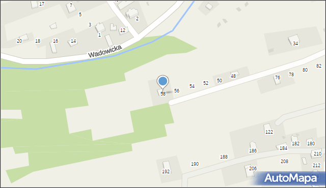 Ponikiew, Chobot, 58, mapa Ponikiew