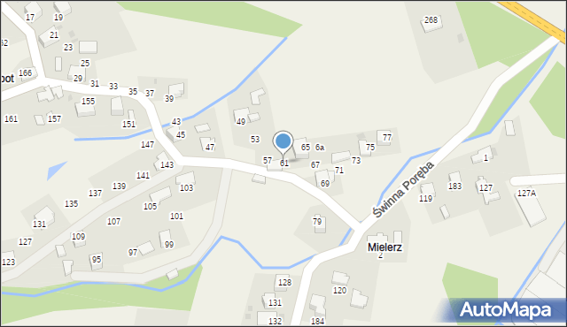 Ponikiew, Chobot, 61, mapa Ponikiew