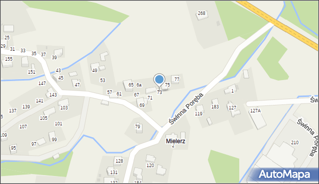 Ponikiew, Chobot, 73, mapa Ponikiew