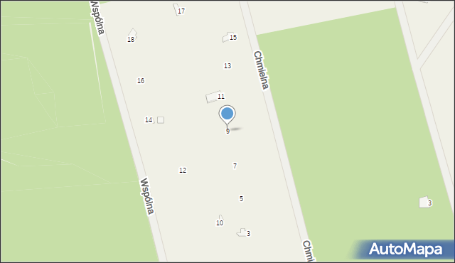 Popowo-Letnisko, Chmielna, 9, mapa Popowo-Letnisko