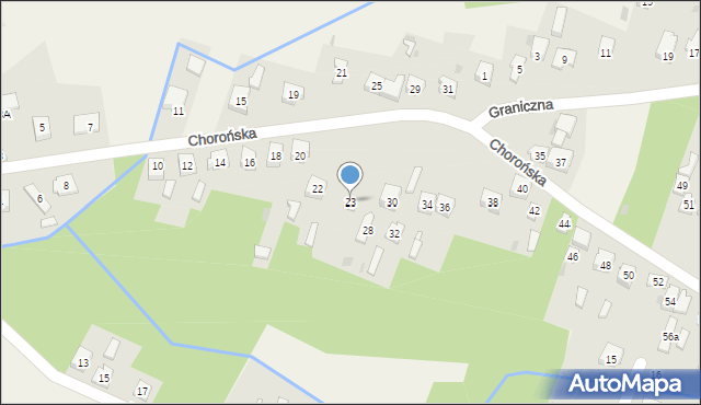 Poraj, Chorońska, 23, mapa Poraj