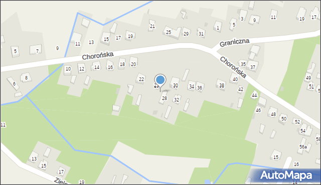 Poraj, Chorońska, 26, mapa Poraj