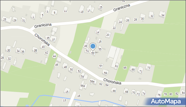 Poraj, Chorońska, 53, mapa Poraj