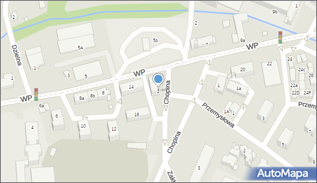 Poręba, Chopina Fryderyka, 2, mapa Poręba