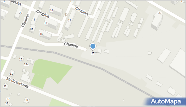 Poręba, Chopina Fryderyka, 27, mapa Poręba