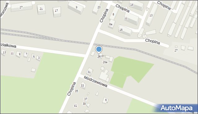 Poręba, Chopina Fryderyka, 29, mapa Poręba