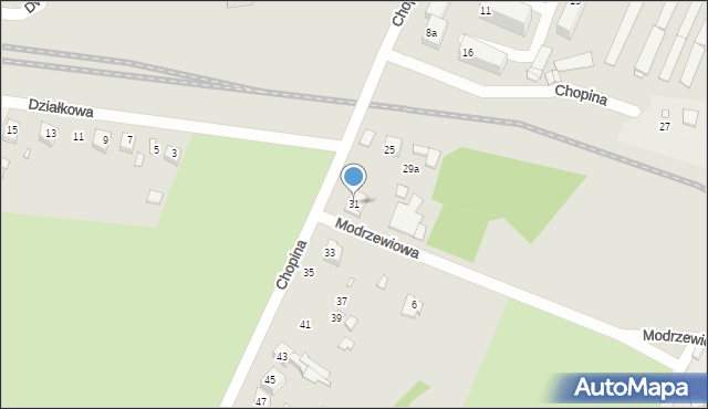 Poręba, Chopina Fryderyka, 31, mapa Poręba