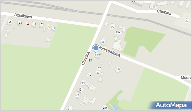 Poręba, Chopina Fryderyka, 33, mapa Poręba