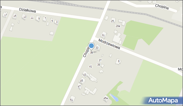 Poręba, Chopina Fryderyka, 35, mapa Poręba