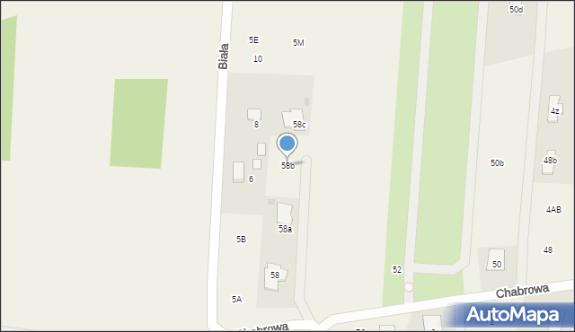 Powązki, Chabrowa, 58b, mapa Powązki
