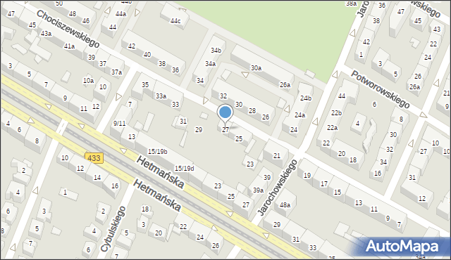 Poznań, Chociszewskiego Józefa, 27, mapa Poznania